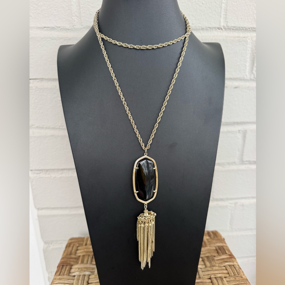 Kendra Scott Rayne Golf & Black Necklace